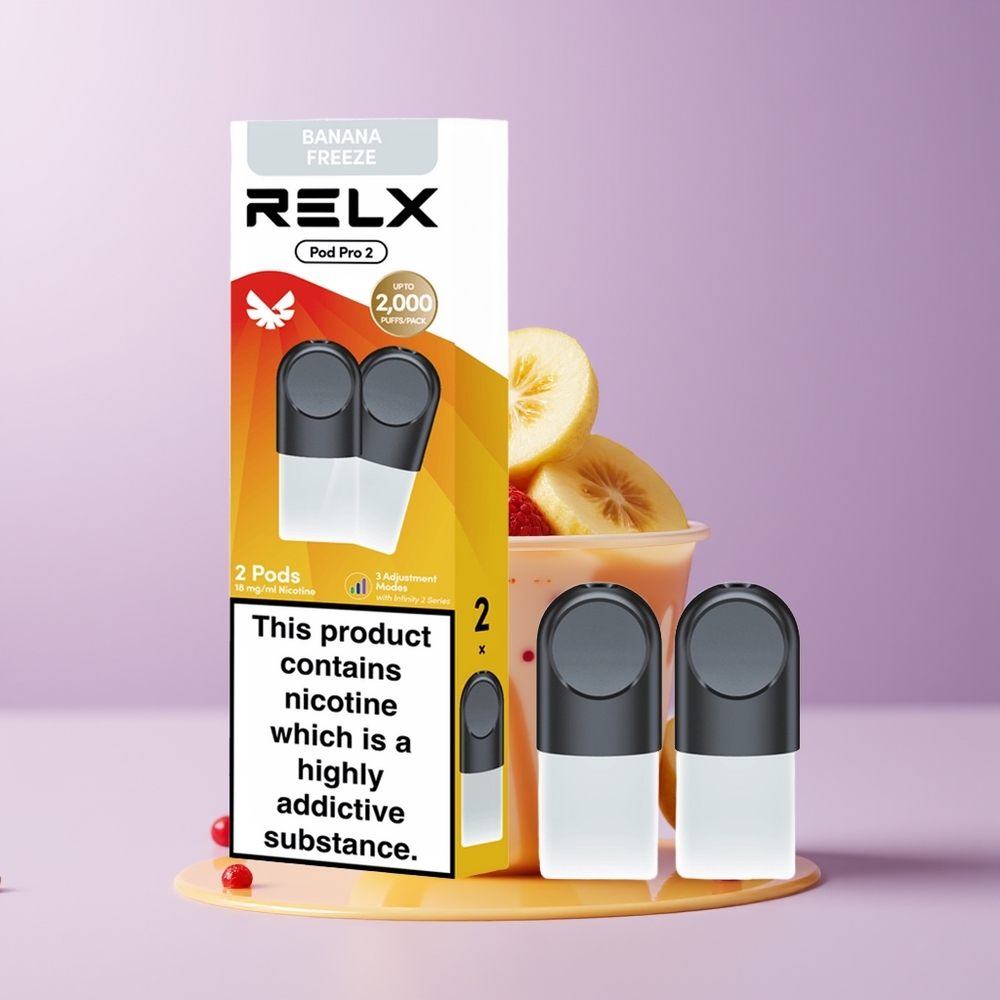 RELX Pod Pro 2 600 bocadas 19ml Sobremesa-Banana Congelada
