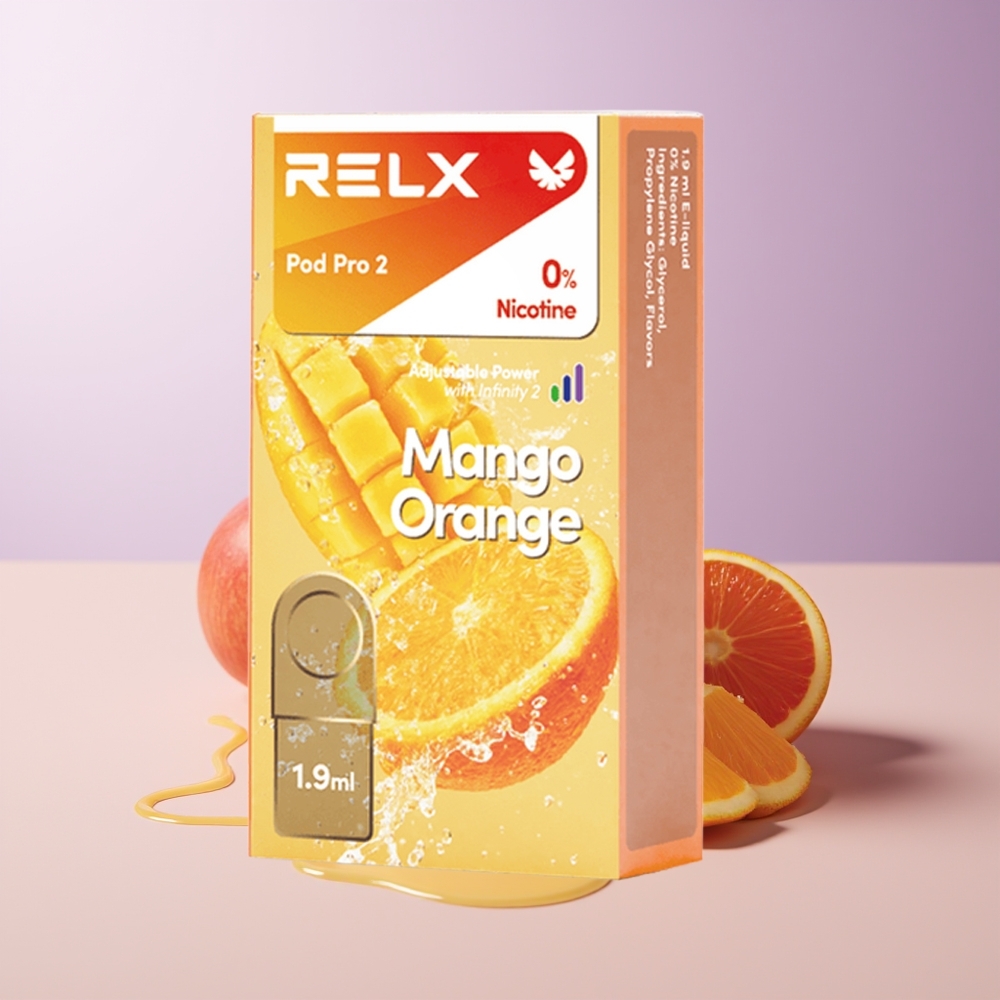 RELX Pod Pro 2 600 sopros 19ml Manga Laranja