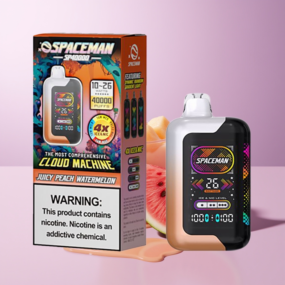 SMOK SPACEMAN SP40000 2BOCAS 20ml50mg Pêssego Suculento Melancia