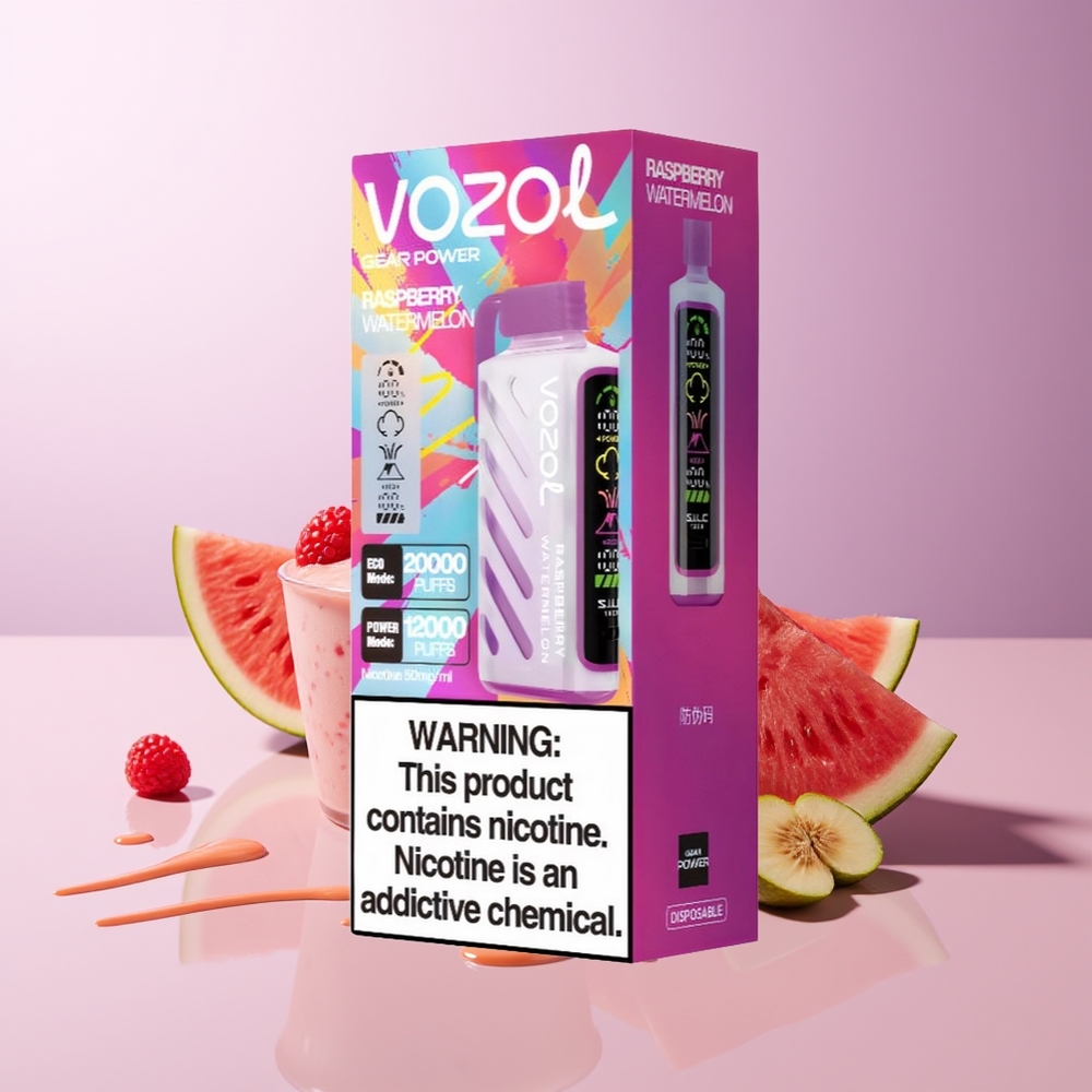VOZOL Gear Power 20000 puffs Dual Mesh Coil Framboesa Melancia