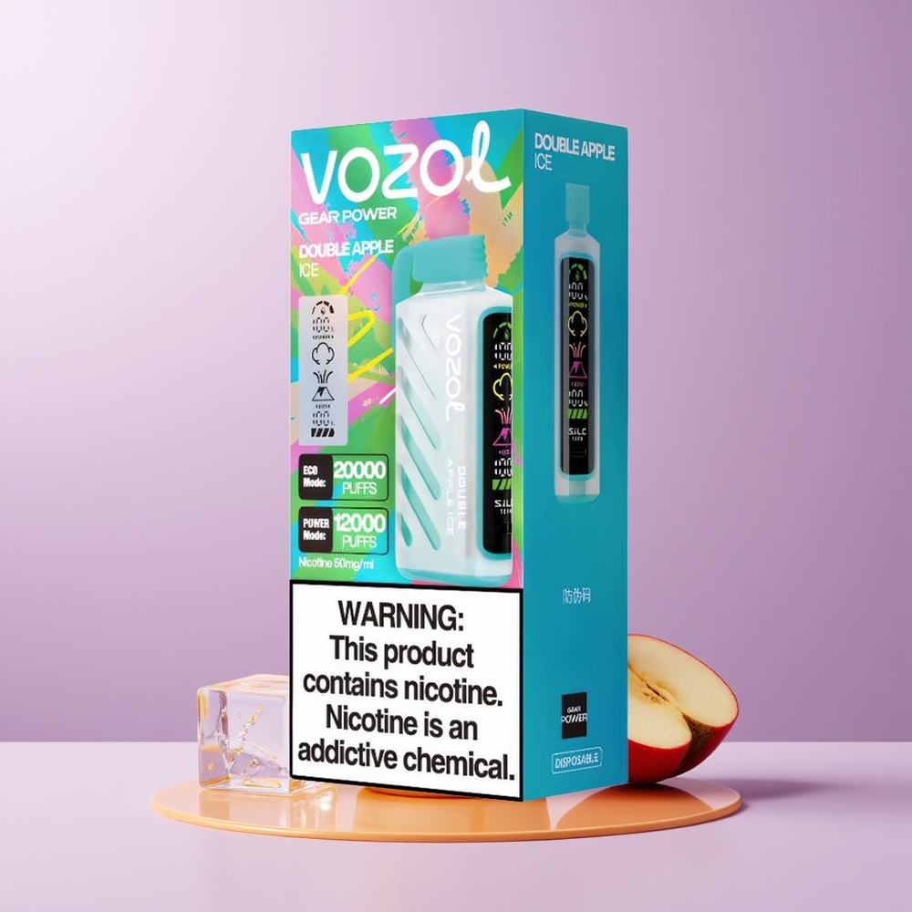 VOZOL Gear Power 20000 puffs Dual Mesh Coil Maçã Dupla Gelo