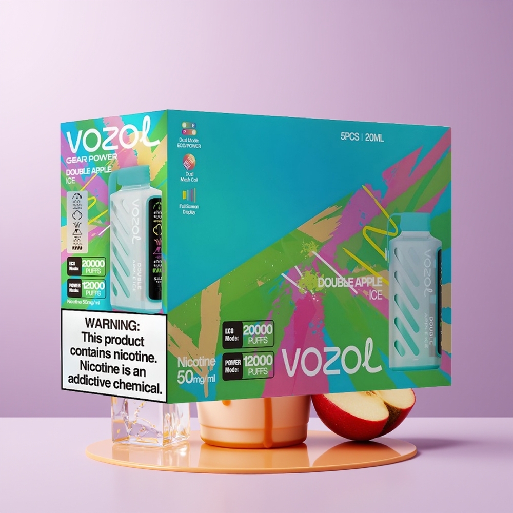 VOZOL Gear Power 20000 puffs Dual Mesh Coil Maçã Dupla Gelo
