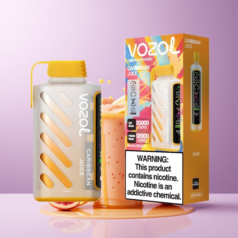VOZOL Gear Power 20000 puffs SiLC Tech Dual Mesh Coil Suco Caribenho
