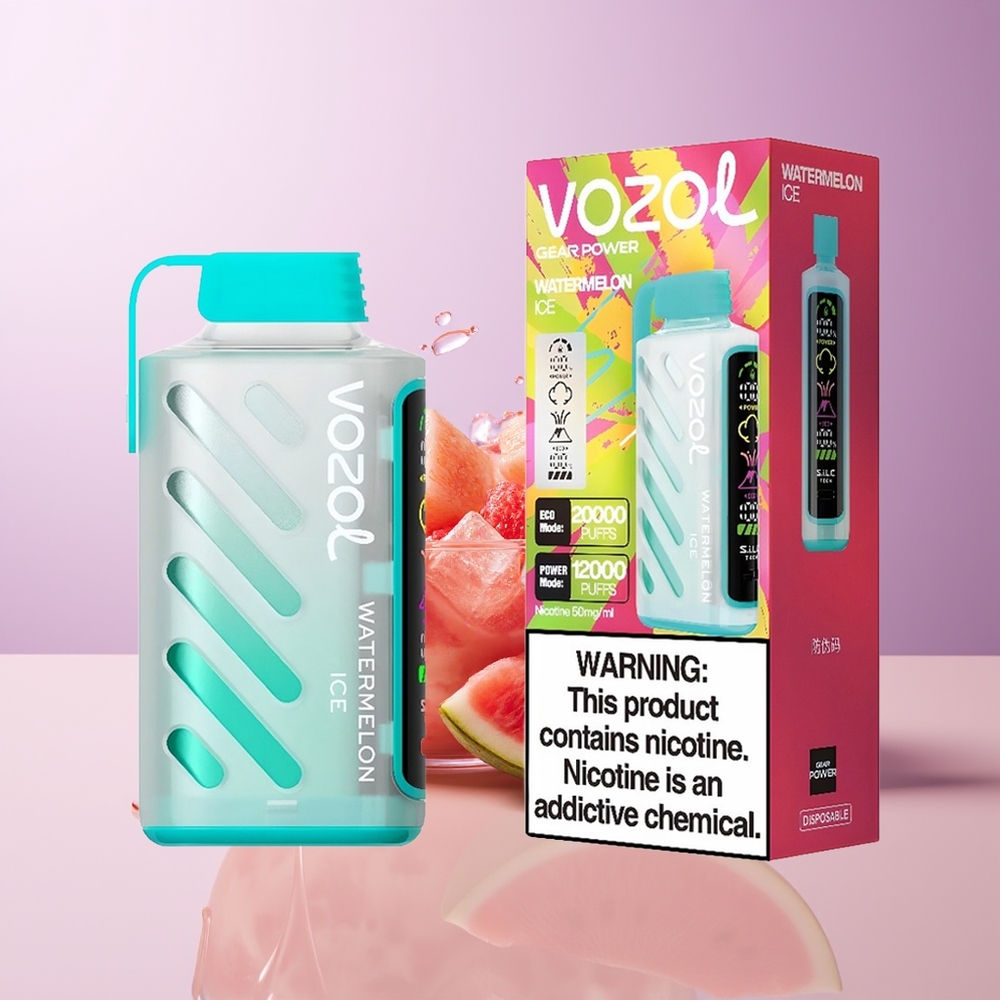 VOZOL Gear Power 20000 puffs Tela Cheia Melancia Gelada