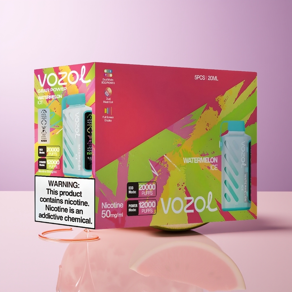 VOZOL Gear Power 20000 puffs Tela Cheia Melancia Gelada