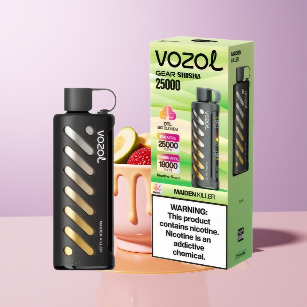 VOZOL Gear Shisha 25000 puffs Dual Mesh 30 Sabores Deliciosos Maiden Killer