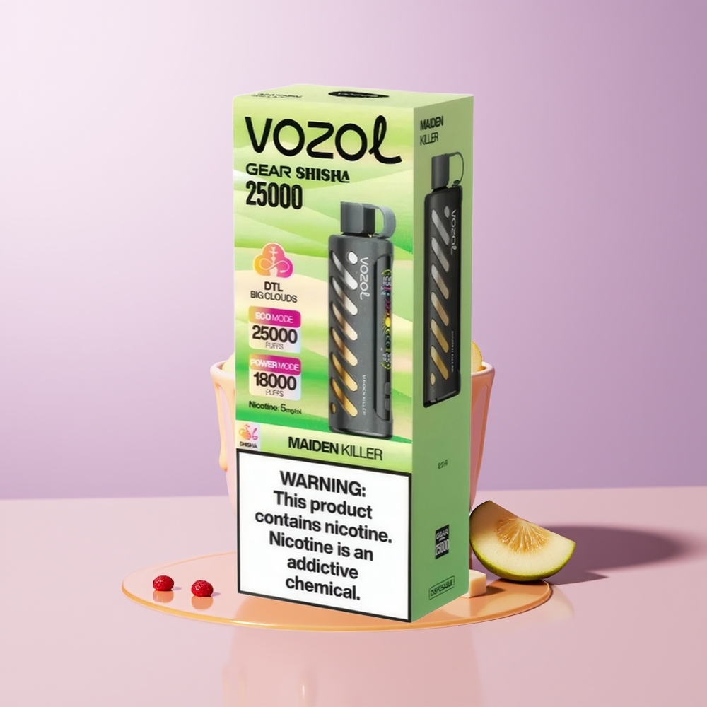 VOZOL Gear Shisha 25000 puffs Dual Mesh 30 Sabores Deliciosos Maiden Killer