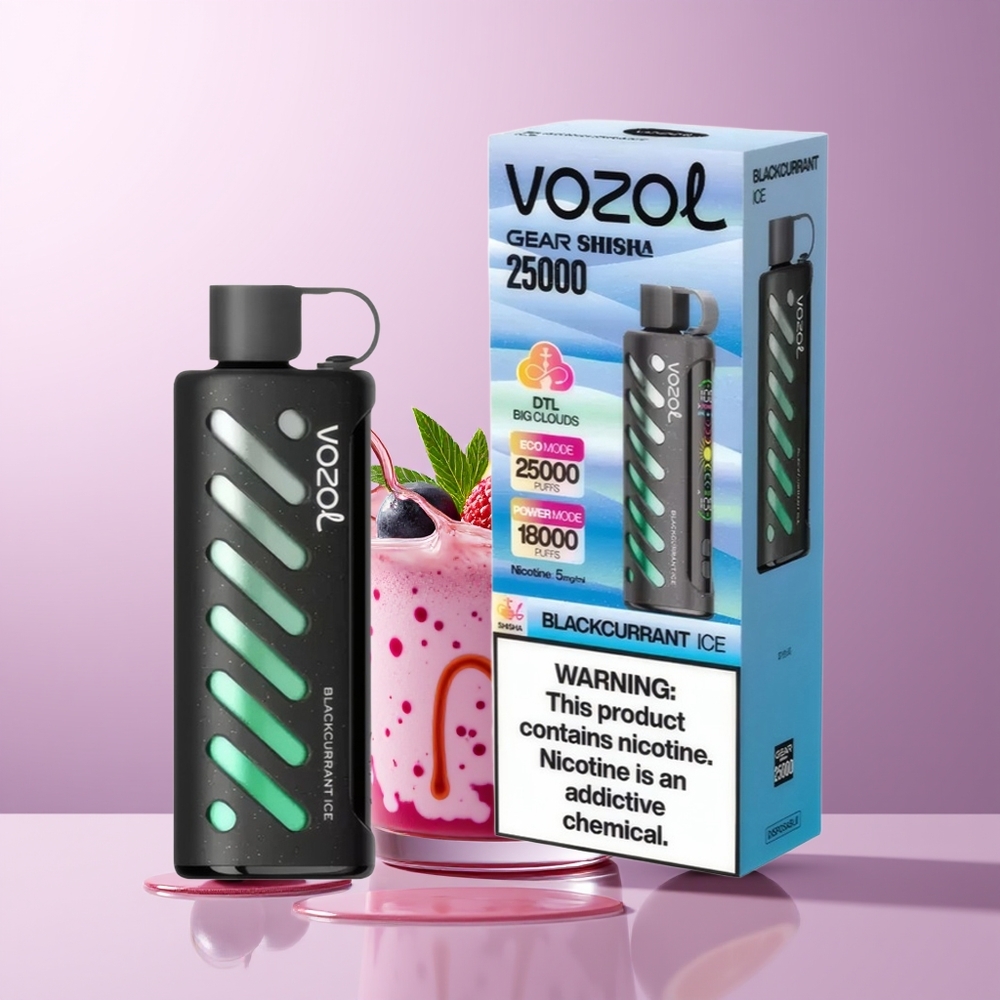 VOZOL Gear Shisha 25000 puffs Dual Mesh Groselha Negra Gelo