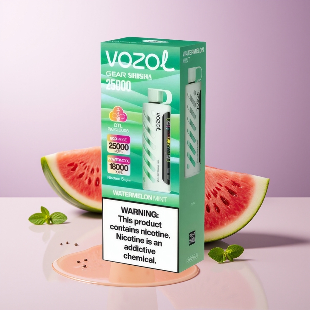 VOZOL Gear Shisha 25000 puffs Dual Mesh Modes Melancia Hortelã