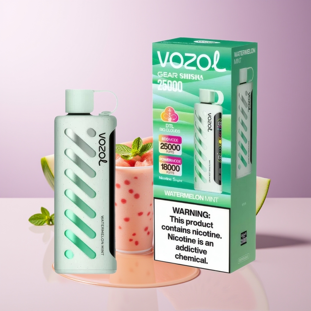VOZOL Gear Shisha 25000 puffs Dual Mesh Modes Melancia Hortelã