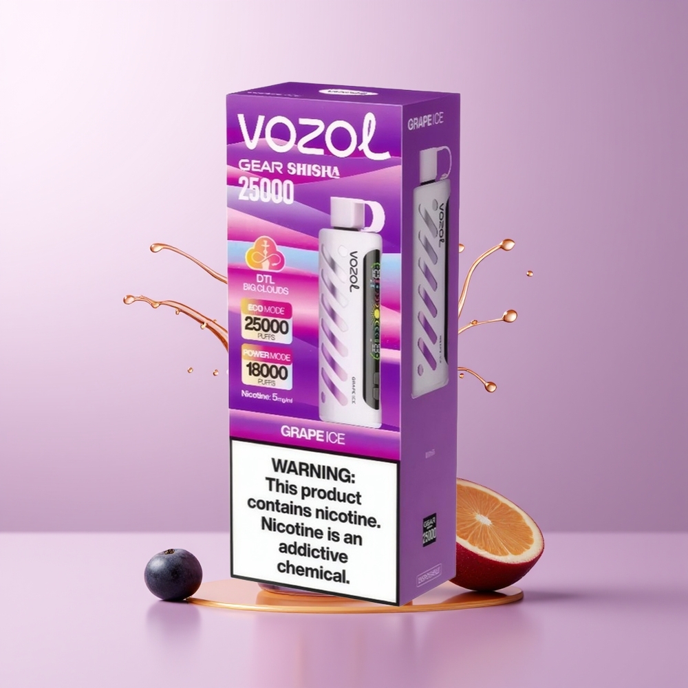 VOZOL Gear Shisha 25000 puffs Dual Mesh Uva Gelo