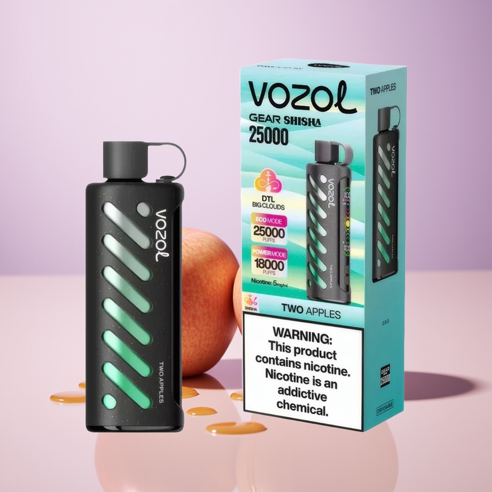 VOZOL Gear Shisha 25000 puffs Duas Maçãs Dual Mesh Dual Modes