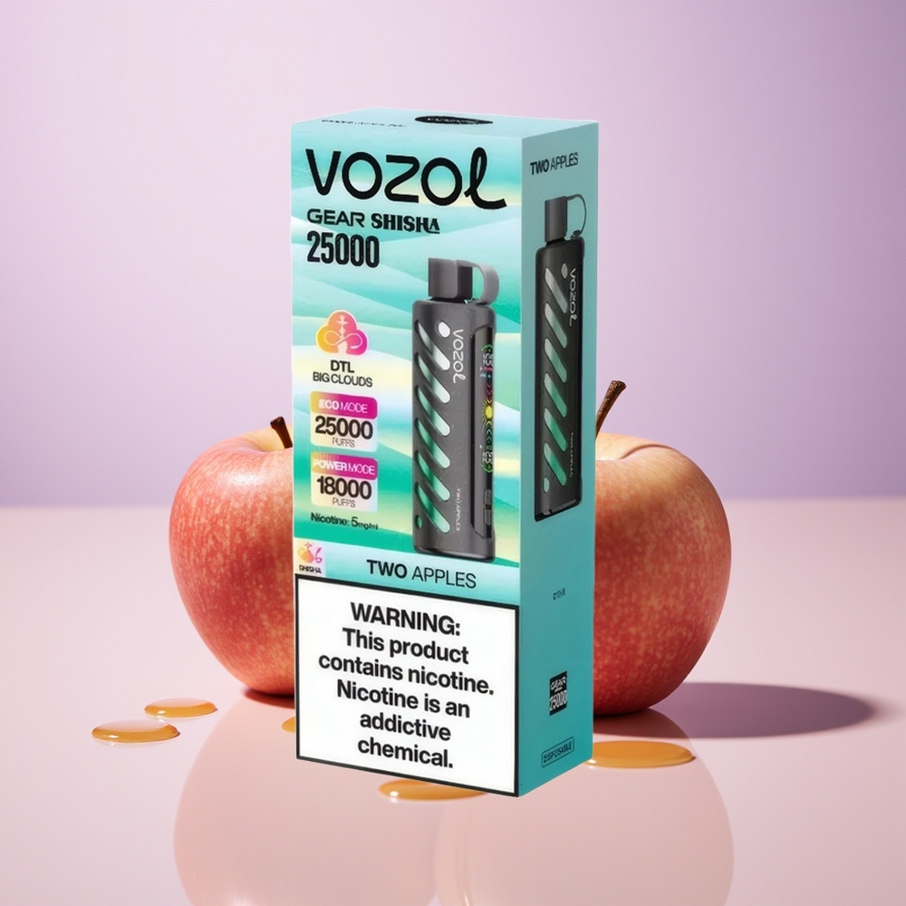 VOZOL Gear Shisha 25000 puffs Duas Maçãs Dual Mesh Dual Modes