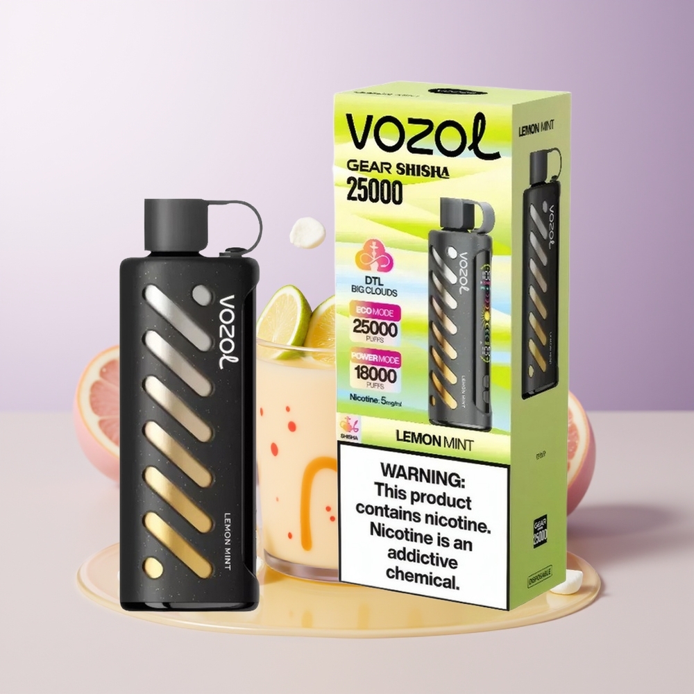 VOZOL Gear Shisha 25000 puffs SiLC Tech Limão Hortelã