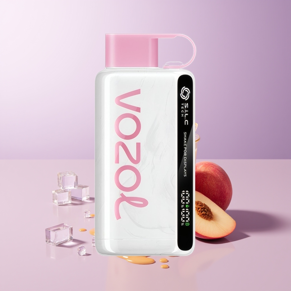 VOZOL STAR 9000/12000 Recarregável Rápido Pós-Consumo Pêssego Gelo