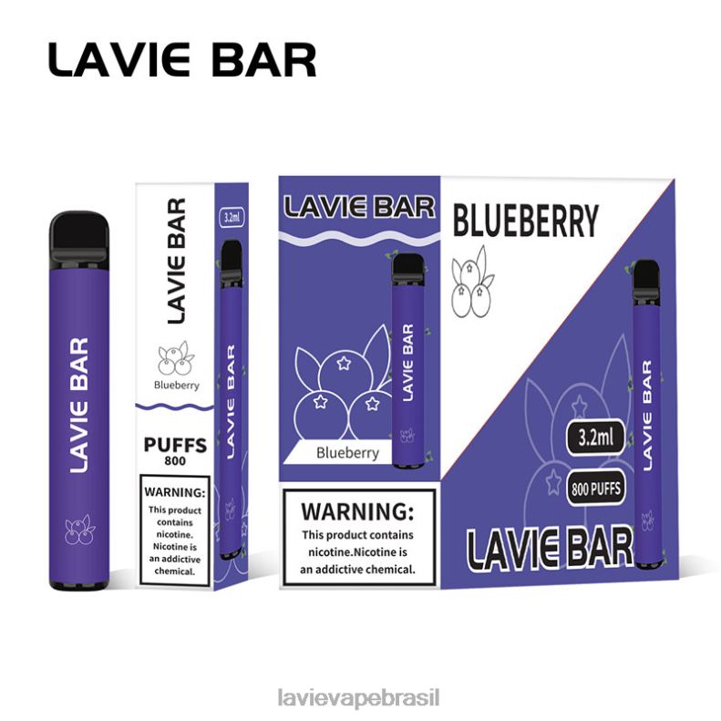gelo de mirtilo LAVIE BAR 800 baforadas 6X422310 | Lavie Vape Preço