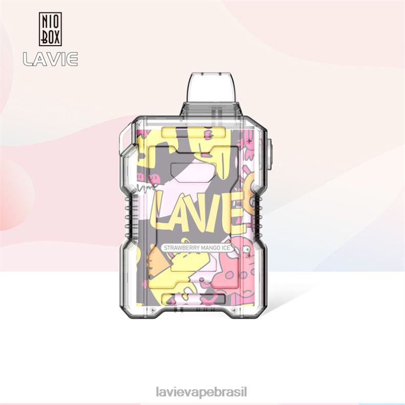 gelo de manga e morango LAVIE NIO BOX 9.000 baforadas 6X422190 | Lavie Vape Brasil