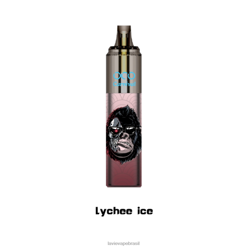 gelo de lichia LAVIE OCO carnaval 10.000 baforadas 6X422352 | Lavie Vape Preço