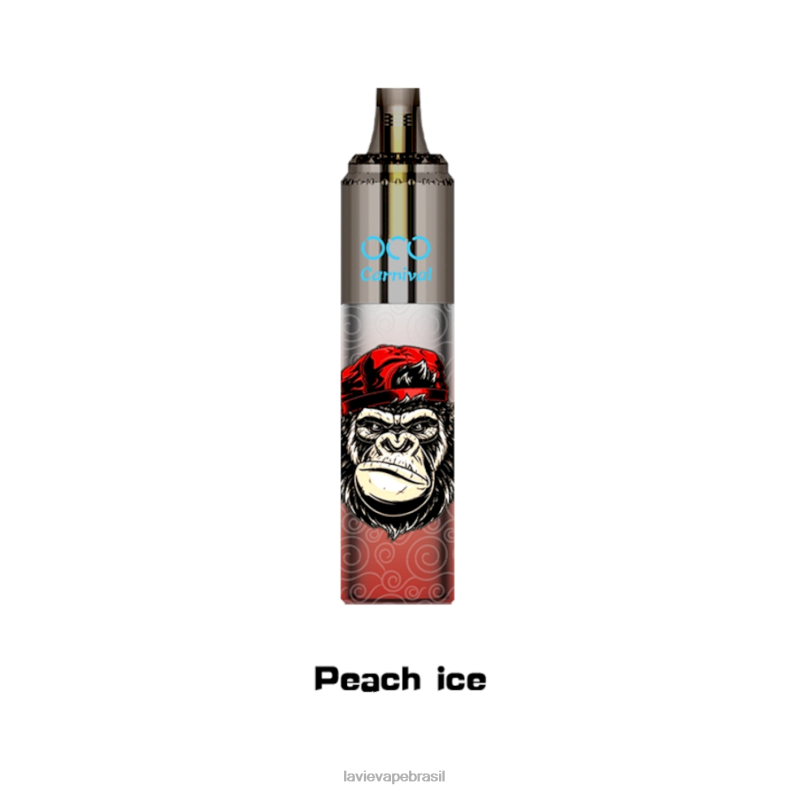 gelo de pêssego LAVIE OCO carnaval 10.000 baforadas 6X422355 | Lavie Vape Price