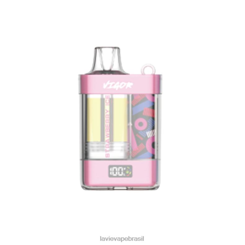 gelo de morango LAVIE VIGOR 15.000 baforadas 6X4221 | Lavie Vape Brasil
