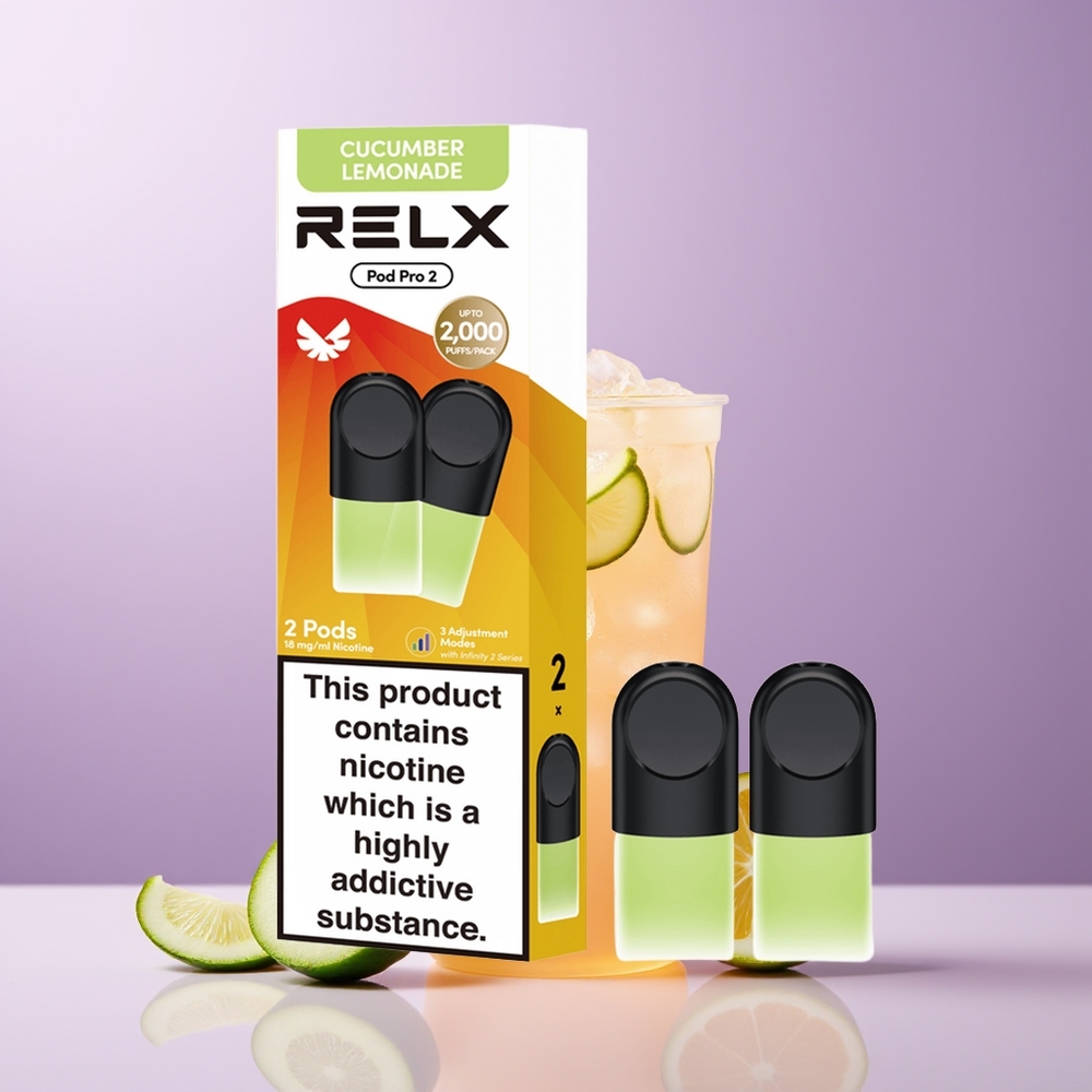 RELX Pod Pro 2 600 Bocadas 1.9ml Bebida-Pepino Limonada
