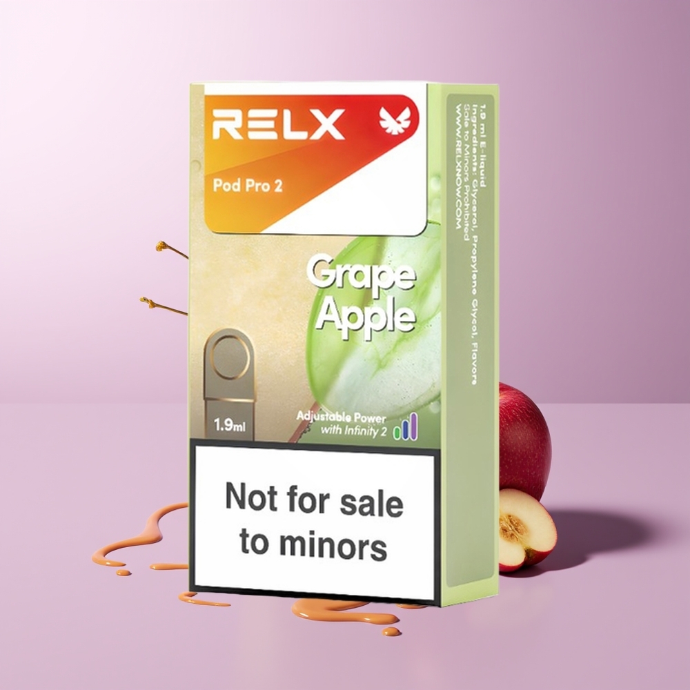 RELX Pod Pro 2 600 sopros 1.9ml Uva Maçã